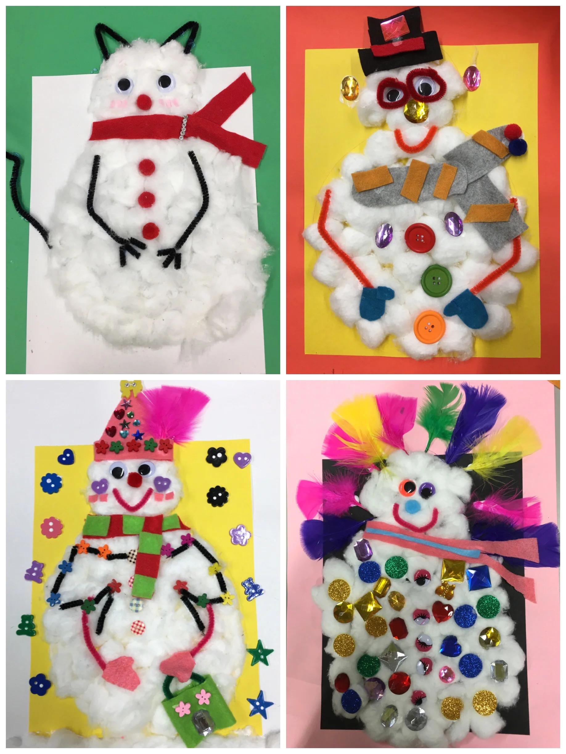 Some of the final snowmen!