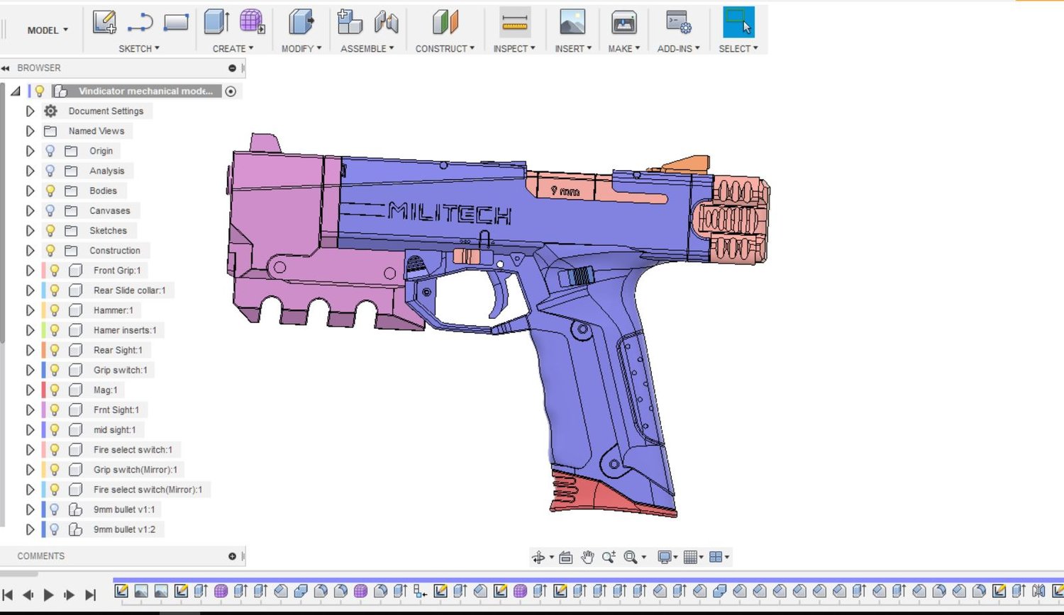 FREE: Federated Arms 'Vindicator', Cyberpunk 3D Print Files Further Fabrication