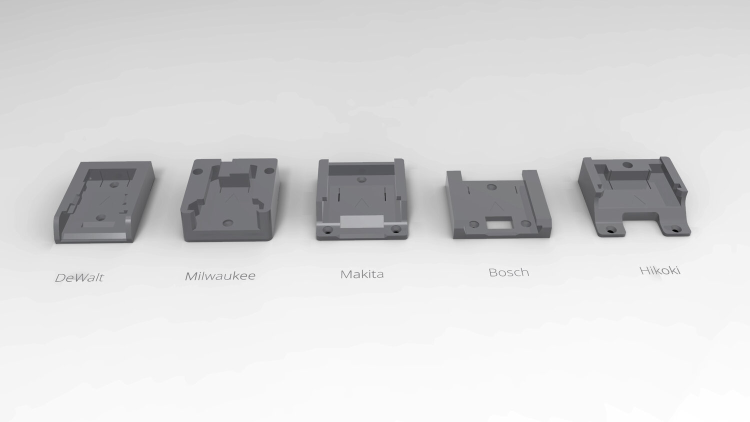 Alaska Shetland Velsigne FREE: Power Tool Battery Mounting Plates. 3D Print Files — Further  Fabrication
