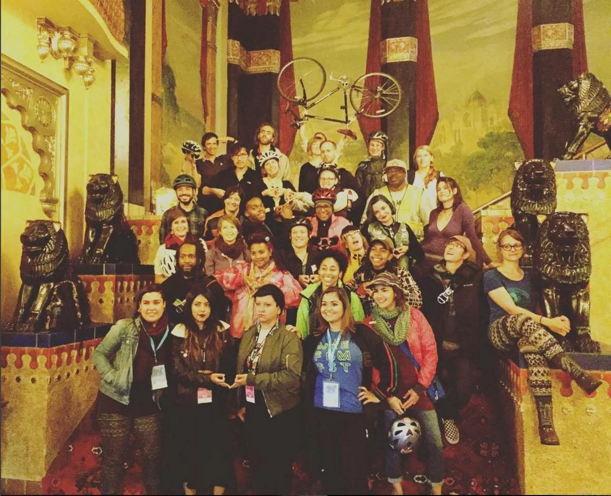 Andi and Joan at the Milwaukee community bike ride