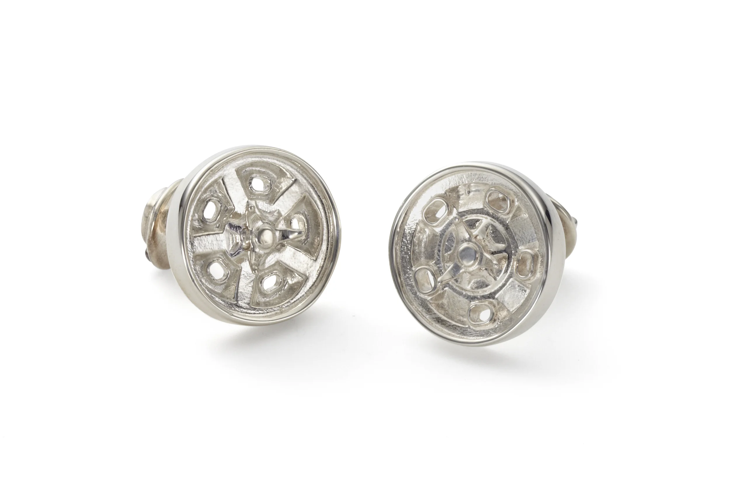 Watson Indy Roadster wheels silver cufflinks