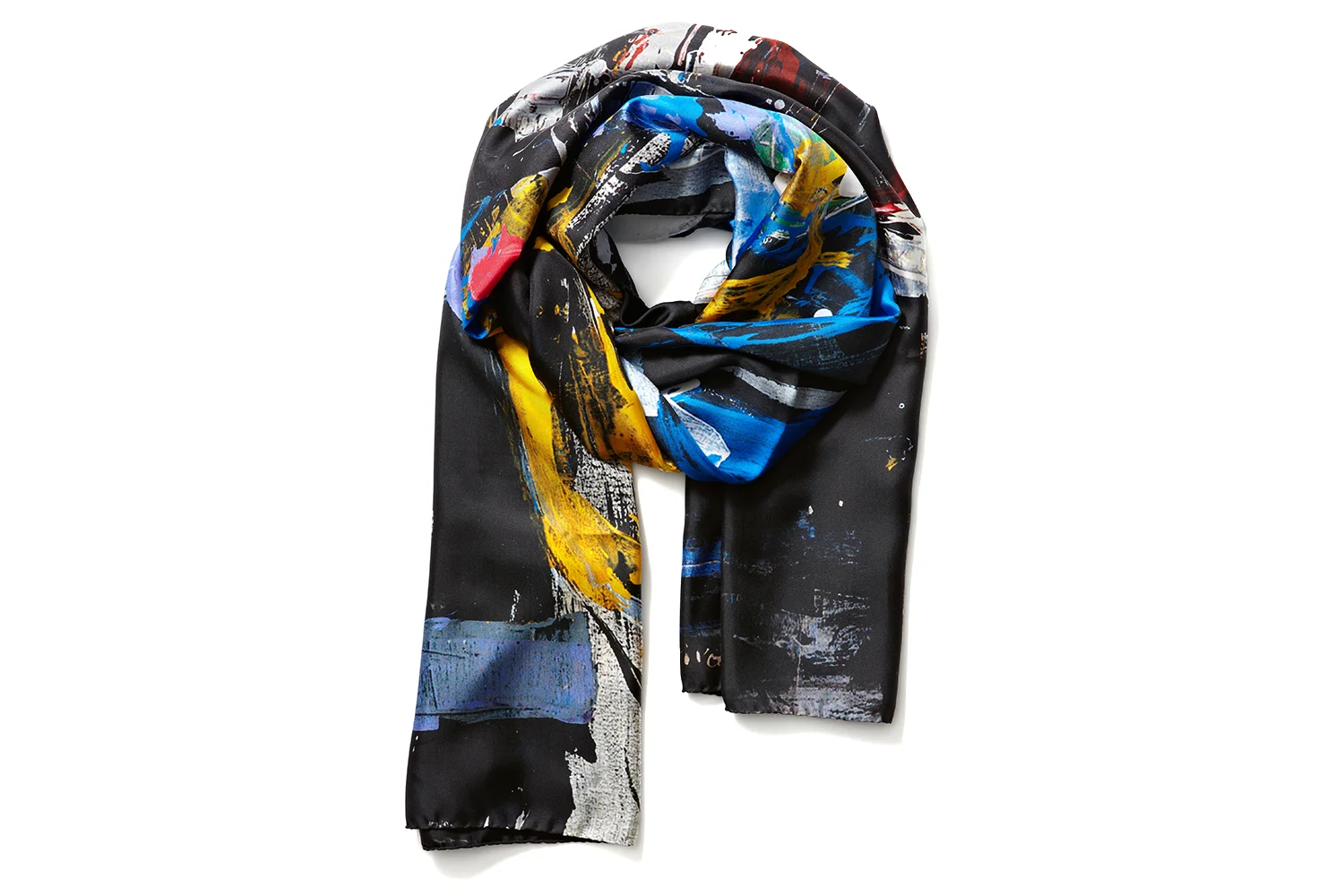 F1 Yellow with Black silk scarf