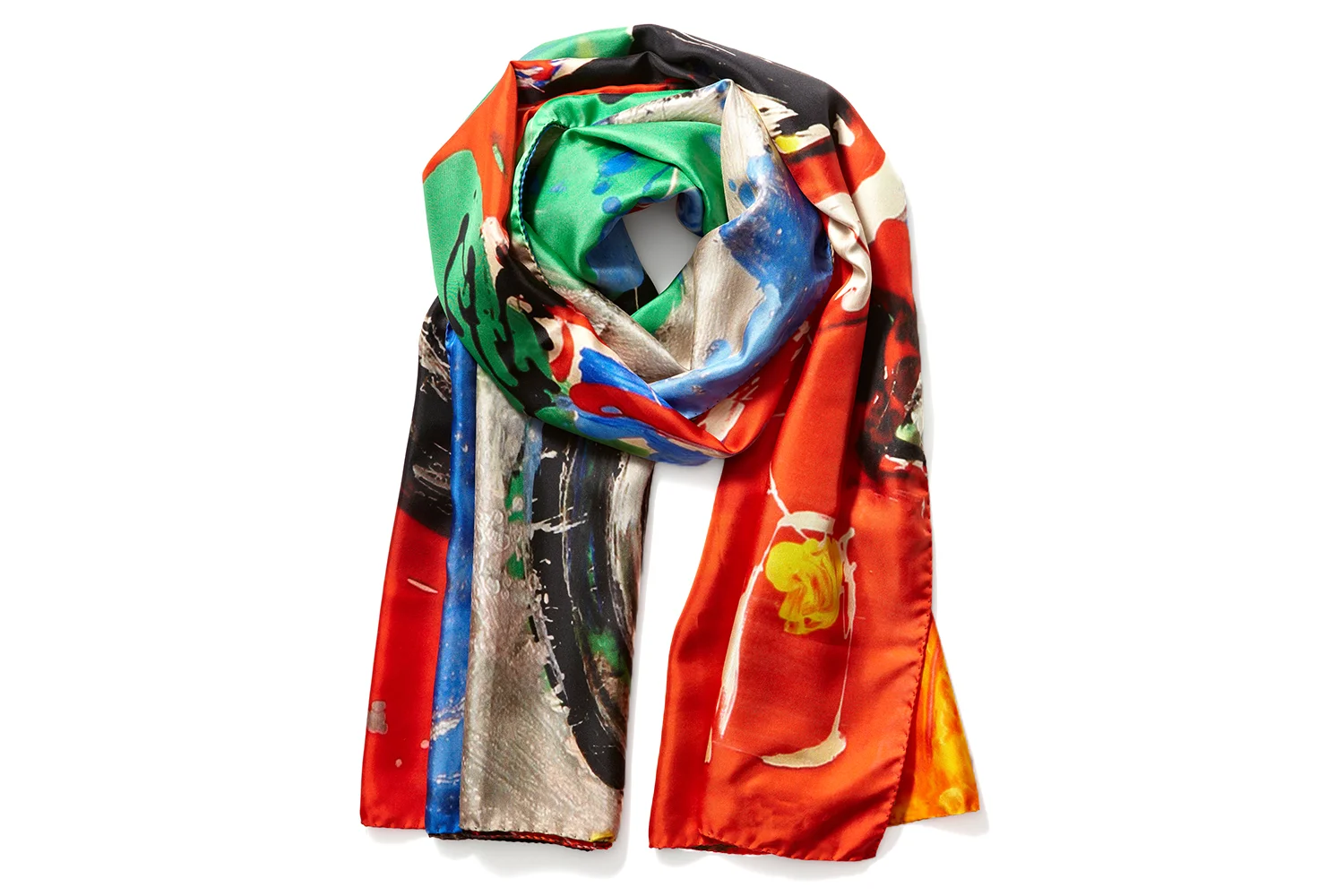 silk scarf F1 Profile Grande rolled