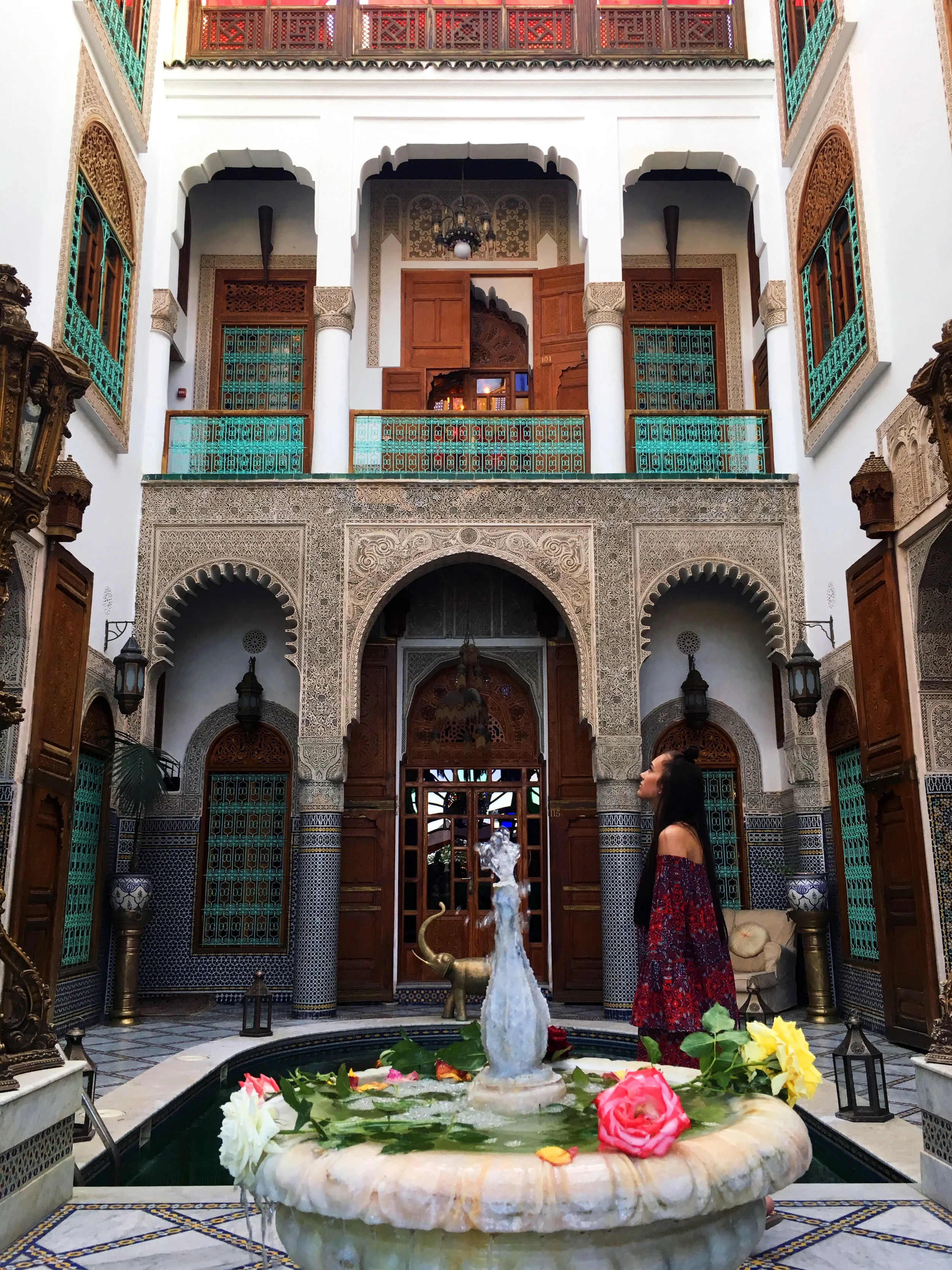 A riad in a Moroccan home.