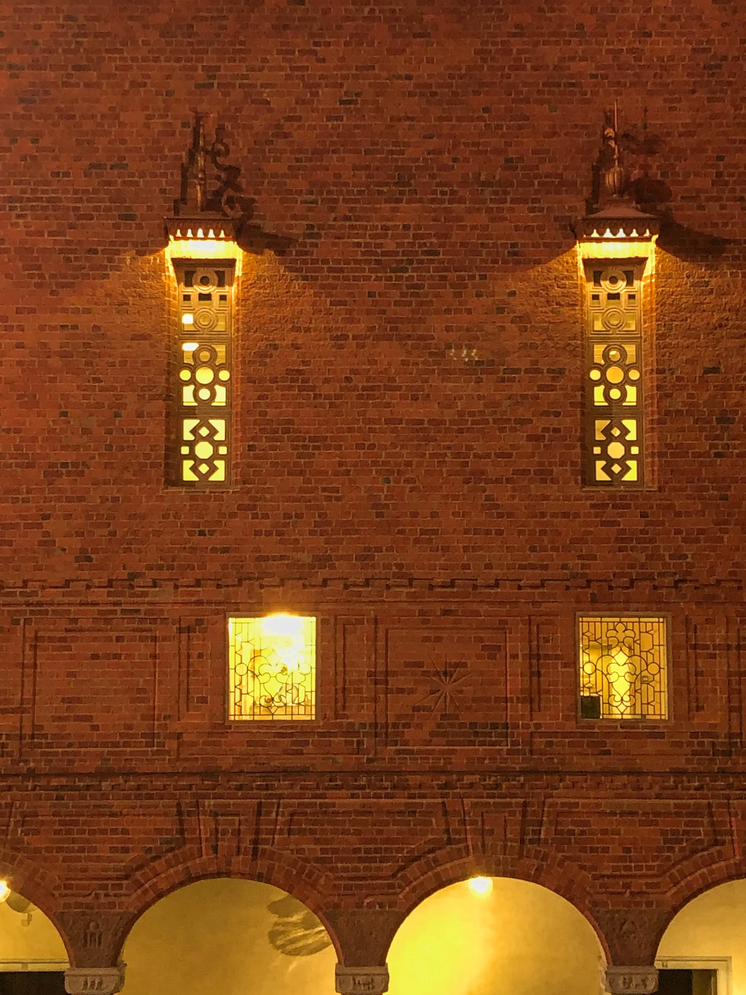 Fun fact: This star is on the wall as a focal point for when people are walking down the stairs at the banquet.