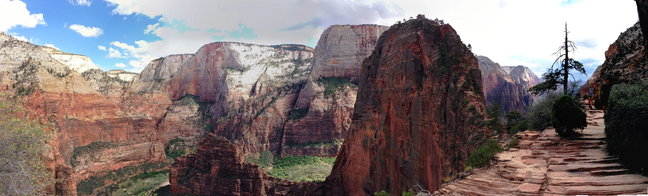 Panoramic view of Angels Landing