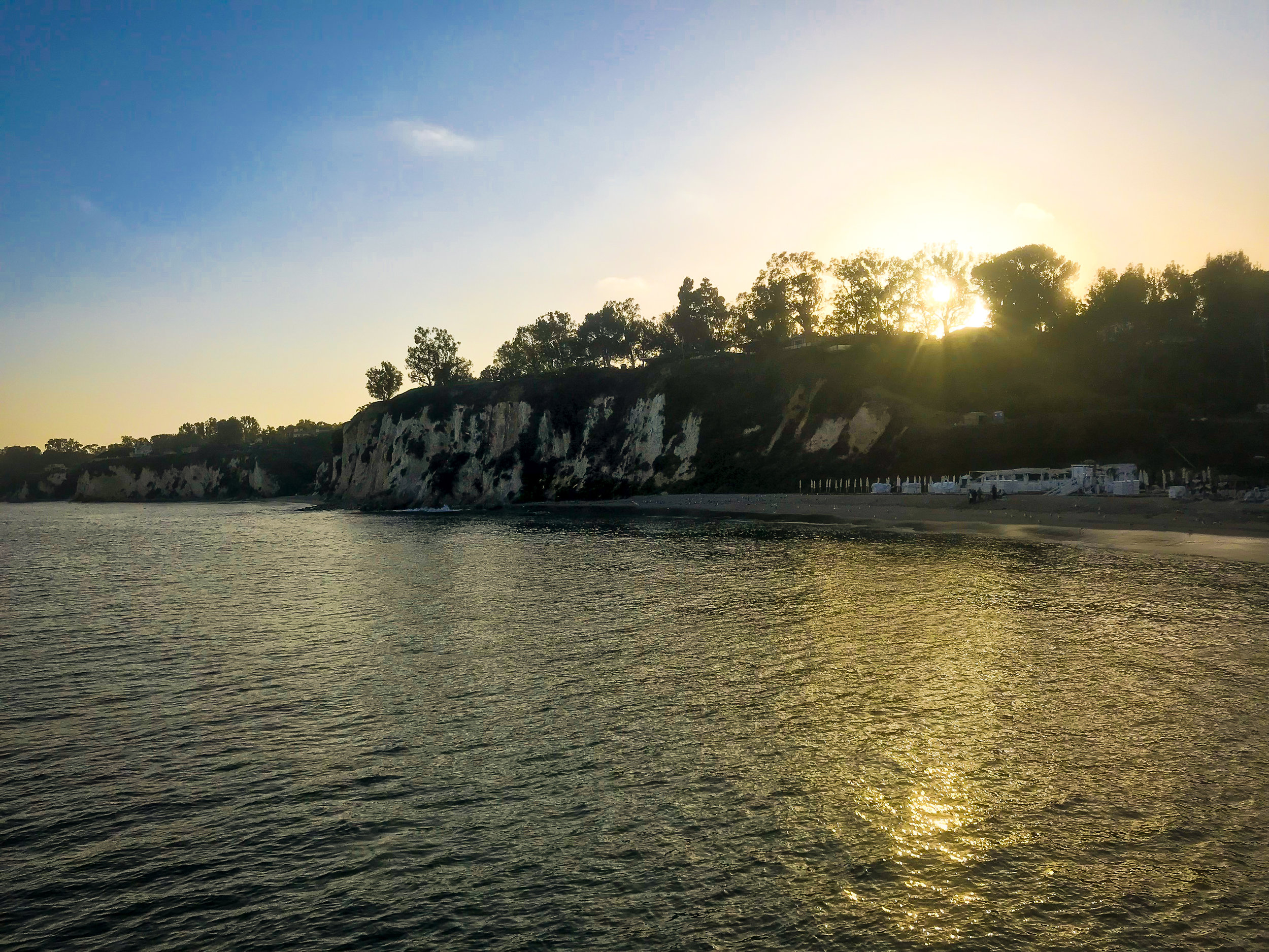 Sunset at Paradise Cover from the Pier.