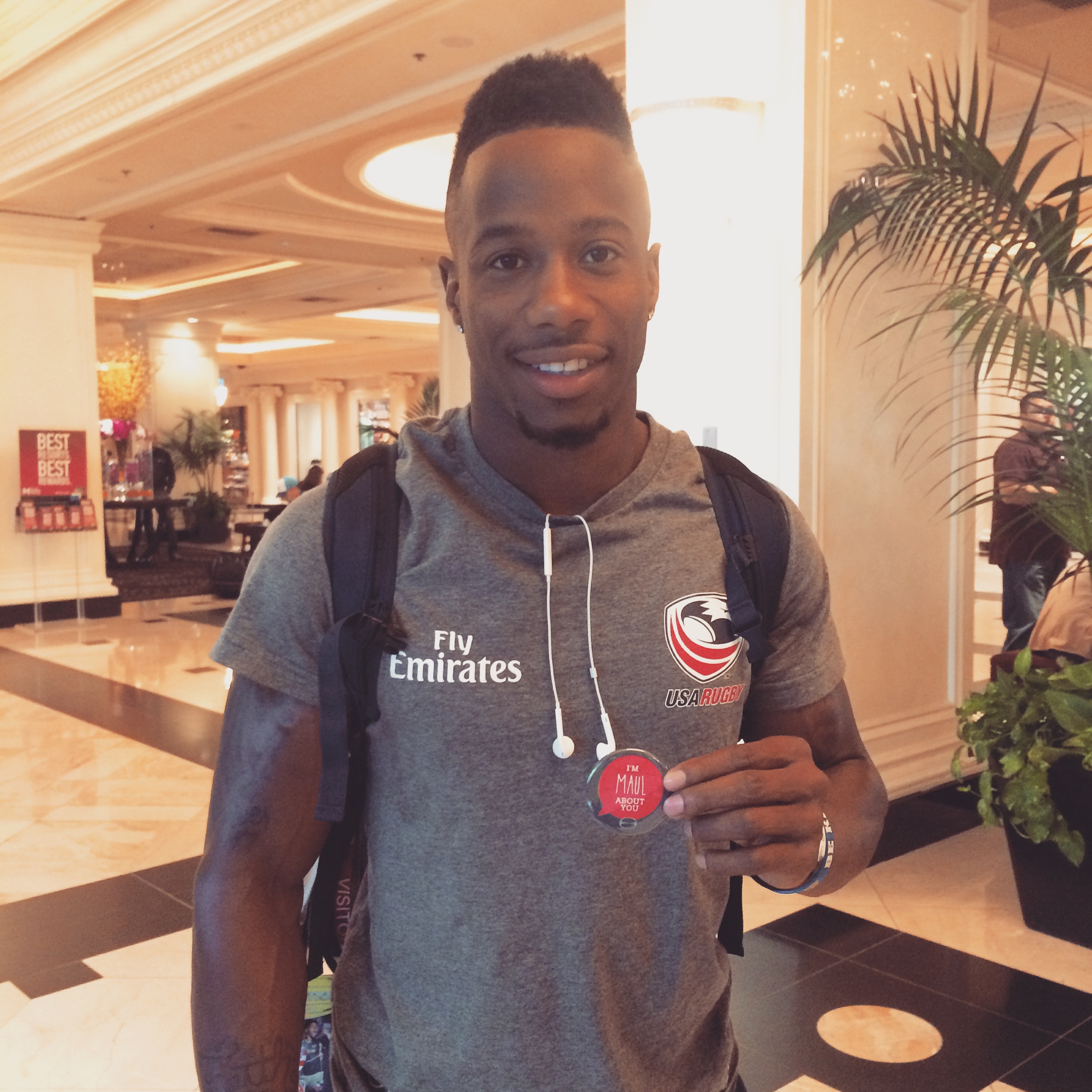 The fastest man in rugby, Carlin Isles from Team USA