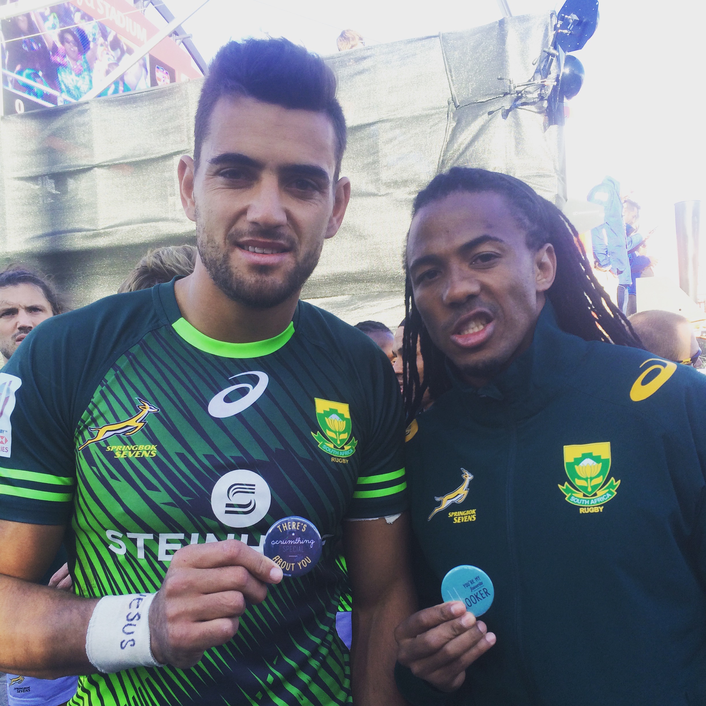 South Africa Olympian Cecil Afrika and teammate
