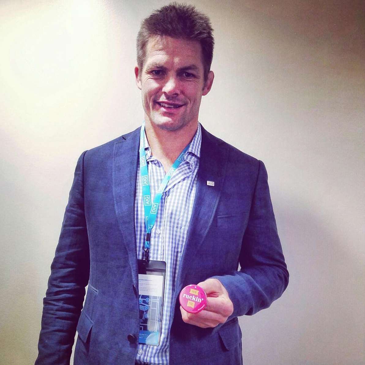 Eeee! Look who we ran into at the All Blacks match! #swoon #rugbycrush