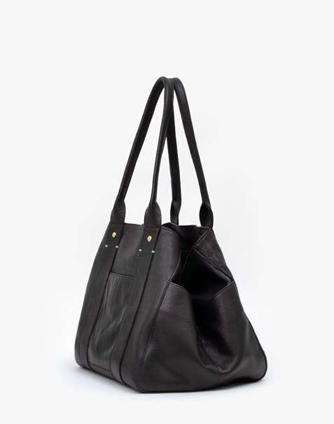clare v leather tote