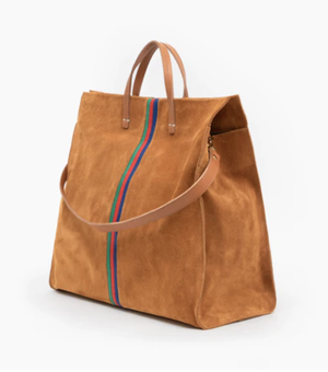 Clare V. Simple Tote - black/pacific/cherry on Garmentory