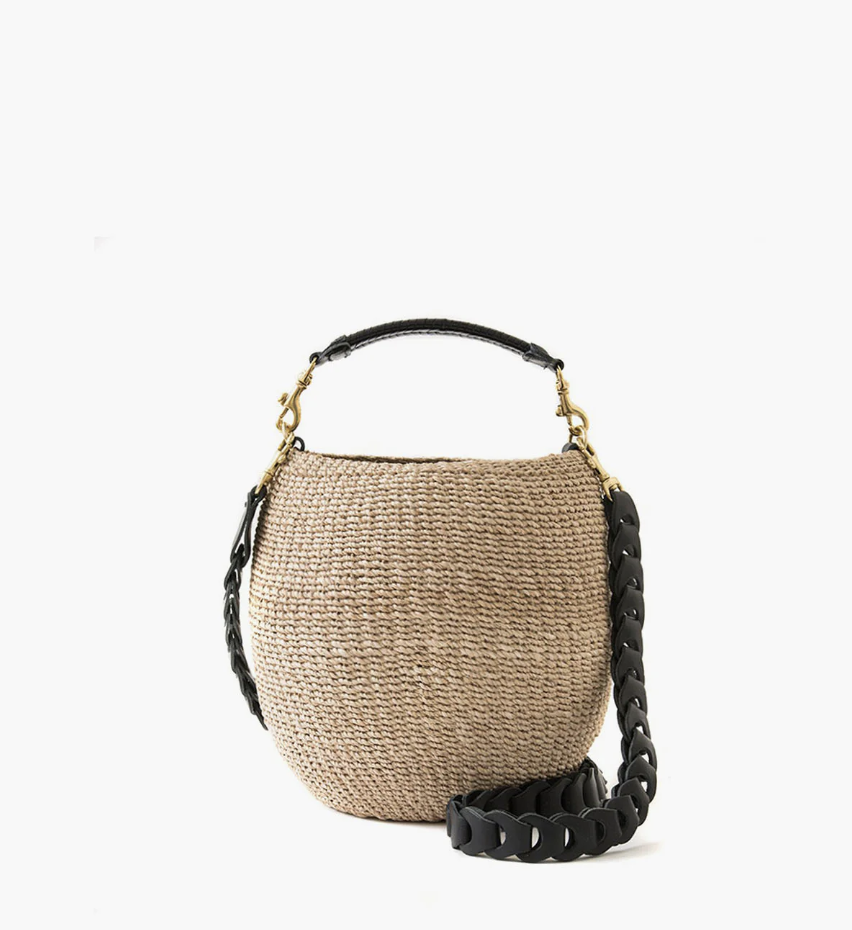 Clare V. Woven Leather Handle Bag - Brown Handle Bags, Handbags