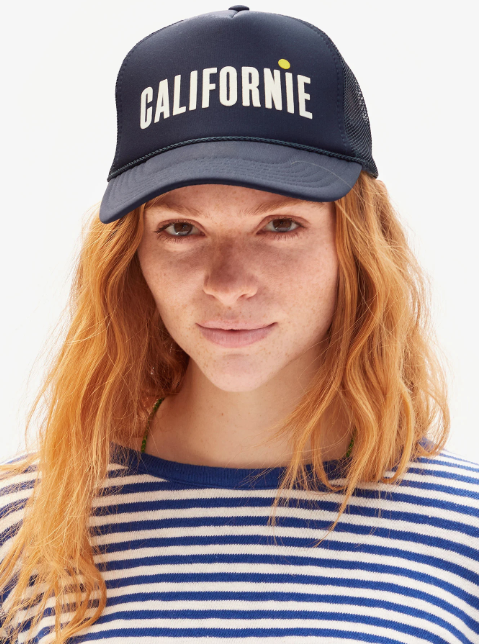 CLARE V : Trucker Hat Navy w/ Cream & Citron Californie  display picture 1