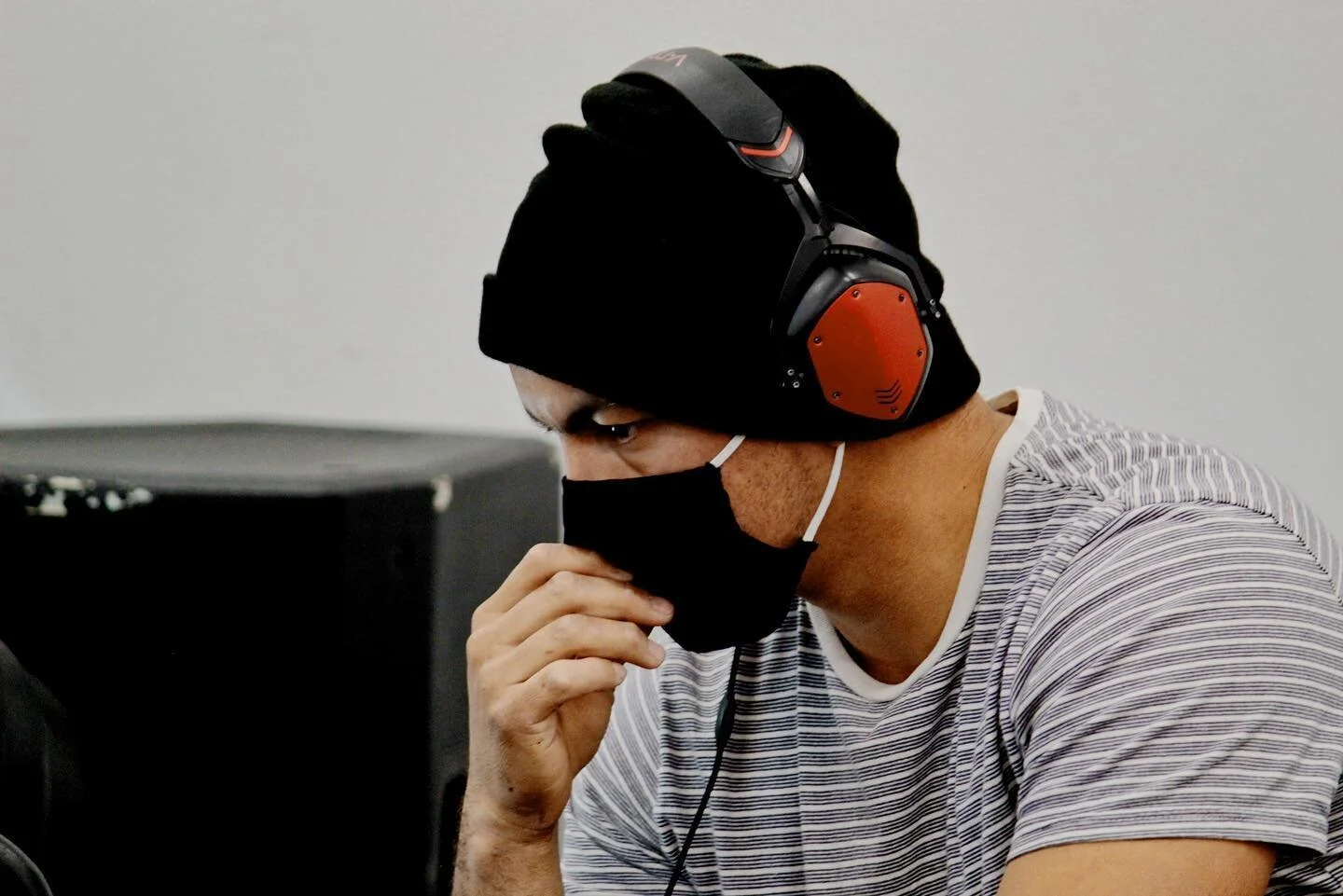 First recording session in a year, and the first of the semester, happens this Friday. College during Covid #nomucrew #togetherapart 📷: @isaiah_villar