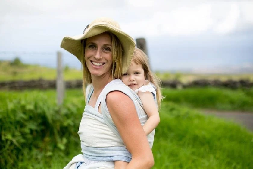 Rebecca Snow , DONA trained birth doula and CBWS certified professional babywearing consultant. Photo: Joanna Tano