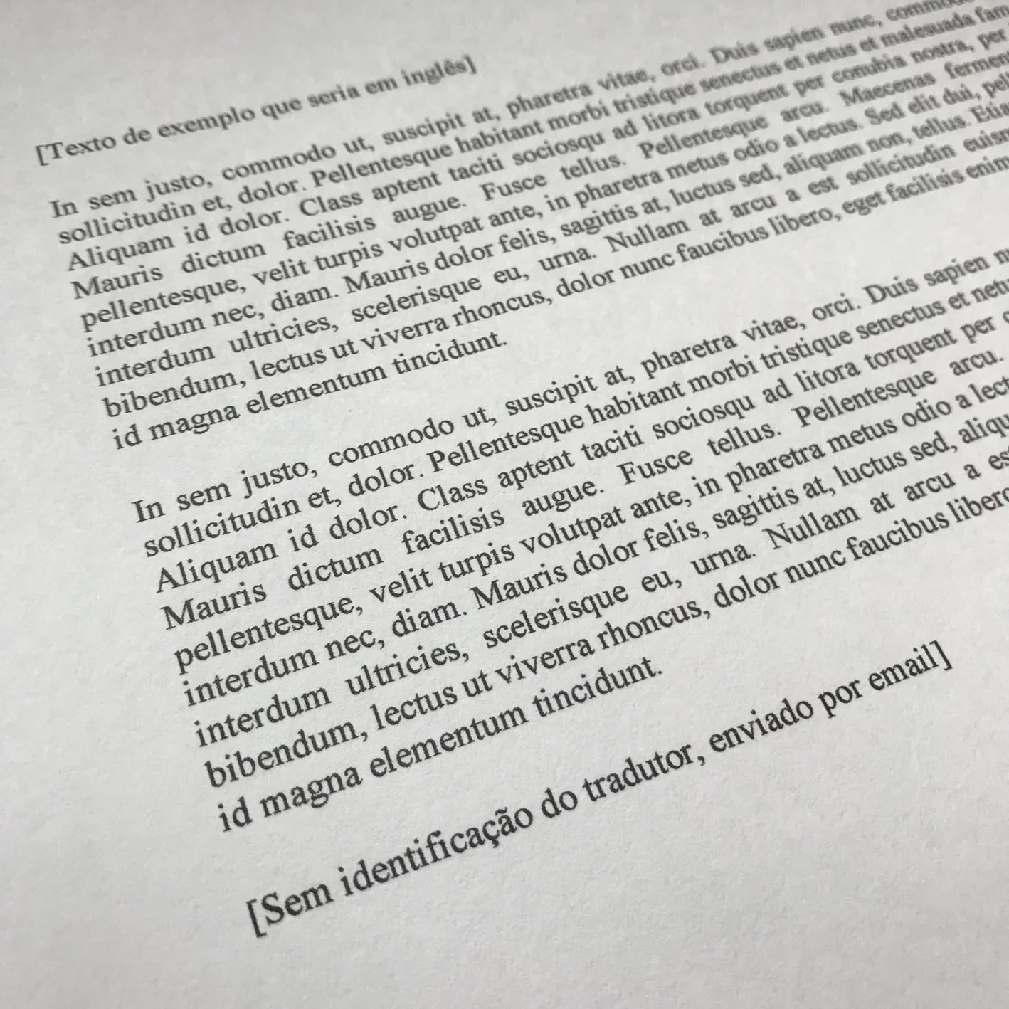 Exemplo de tradução livre