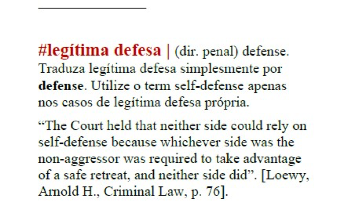 Dicionário INGLÊS - PORTUGUÊS, Traduções Direito