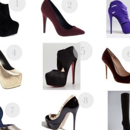 Various styles of stiletto heels
