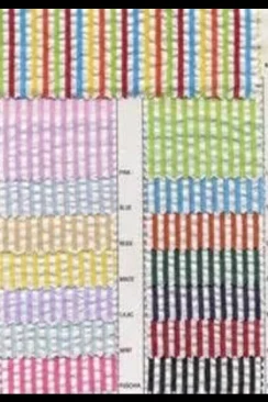 Colored seersucker swatch