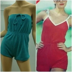 Terry cloth with tube top rompers!