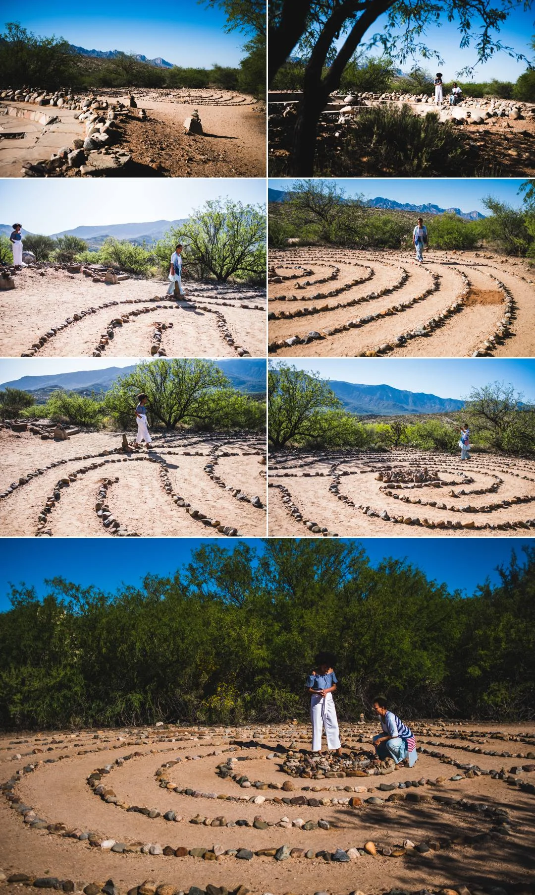 Like this labyrinth journey that invites you to release what no longer serves you while you walk around the path