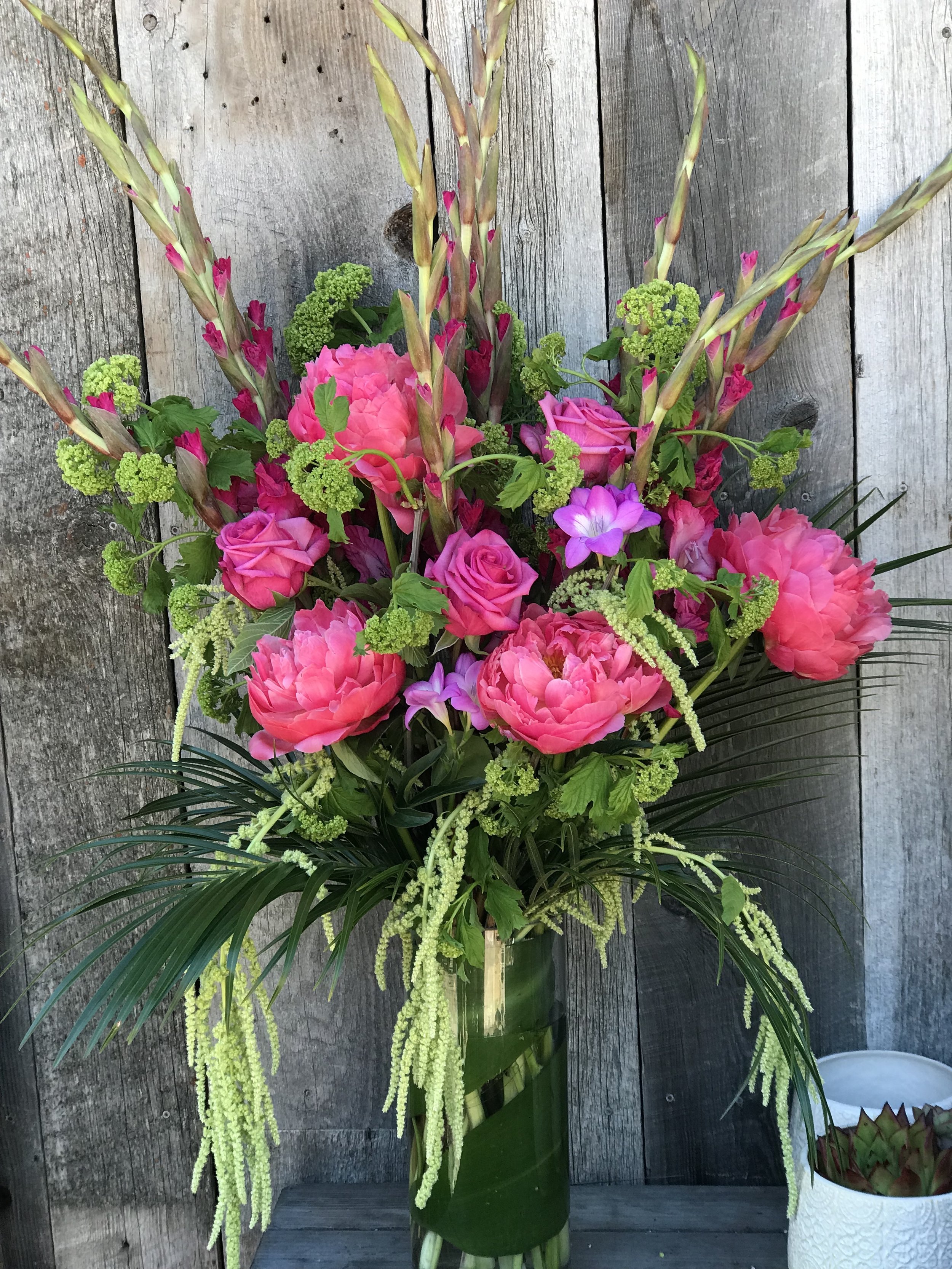 55. Tall Peonies and Gladiolas (Copy)