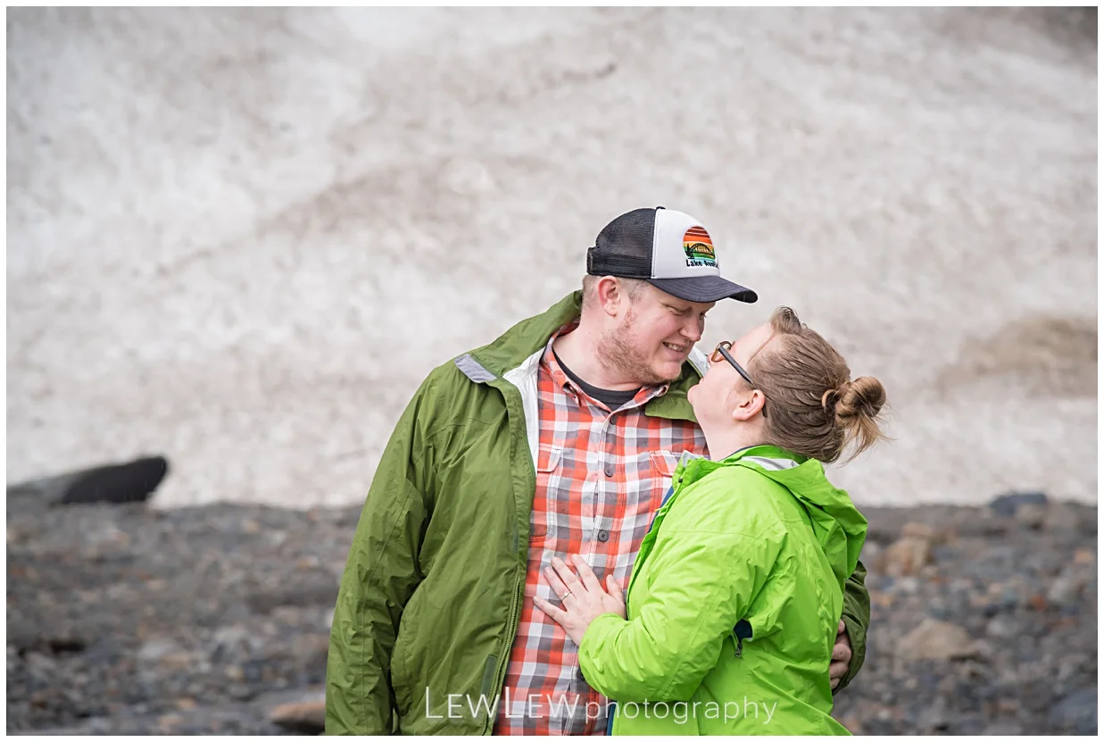 Engagement Session: Paparazzi style engagement session with two mountain kids