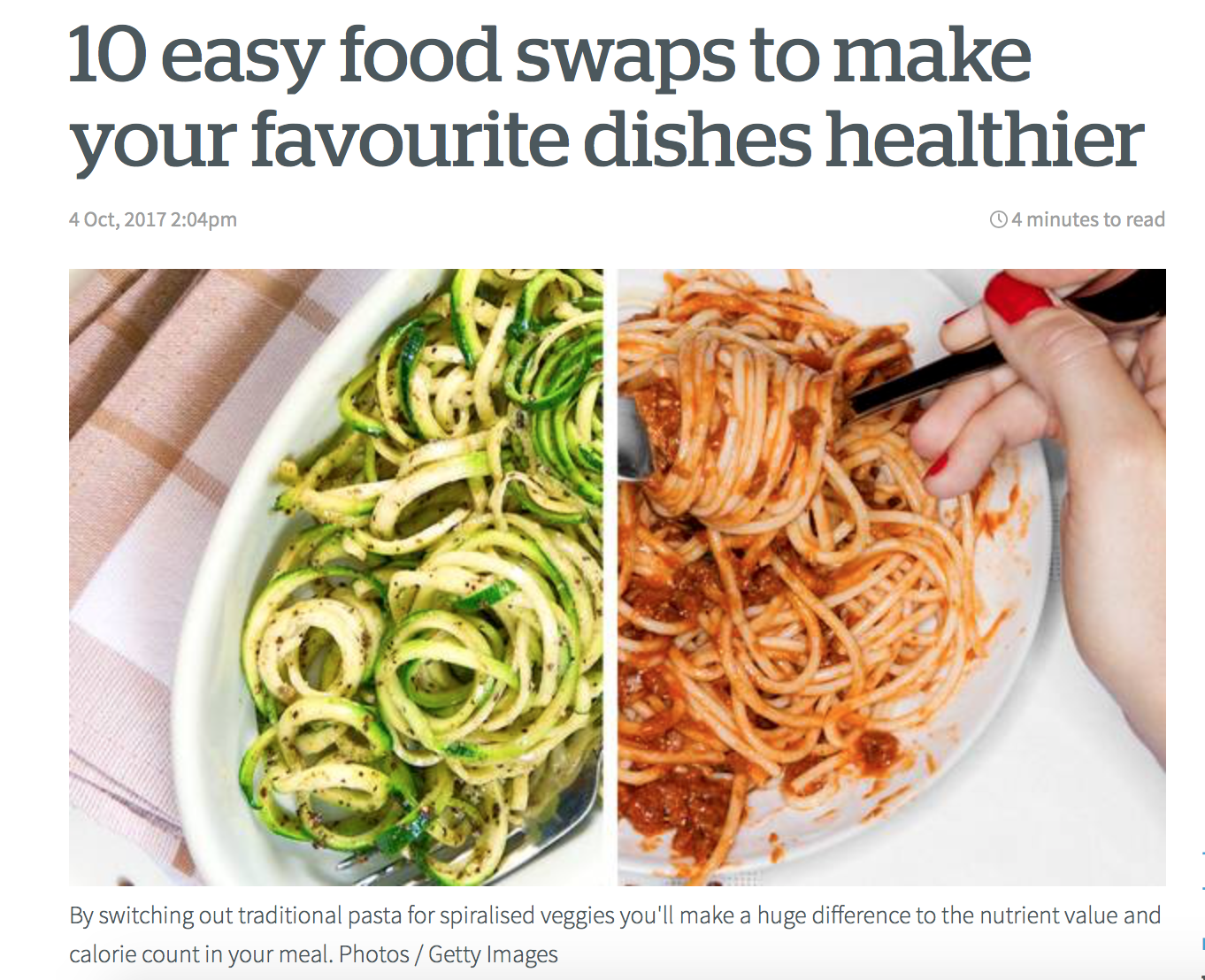 NZ Herald - Healthy Food Swaps with Danijela 