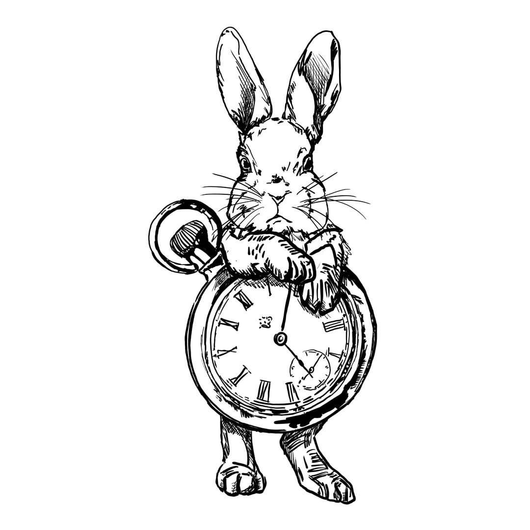 "Time Bunny" Digital painting Limited Edition 1/12