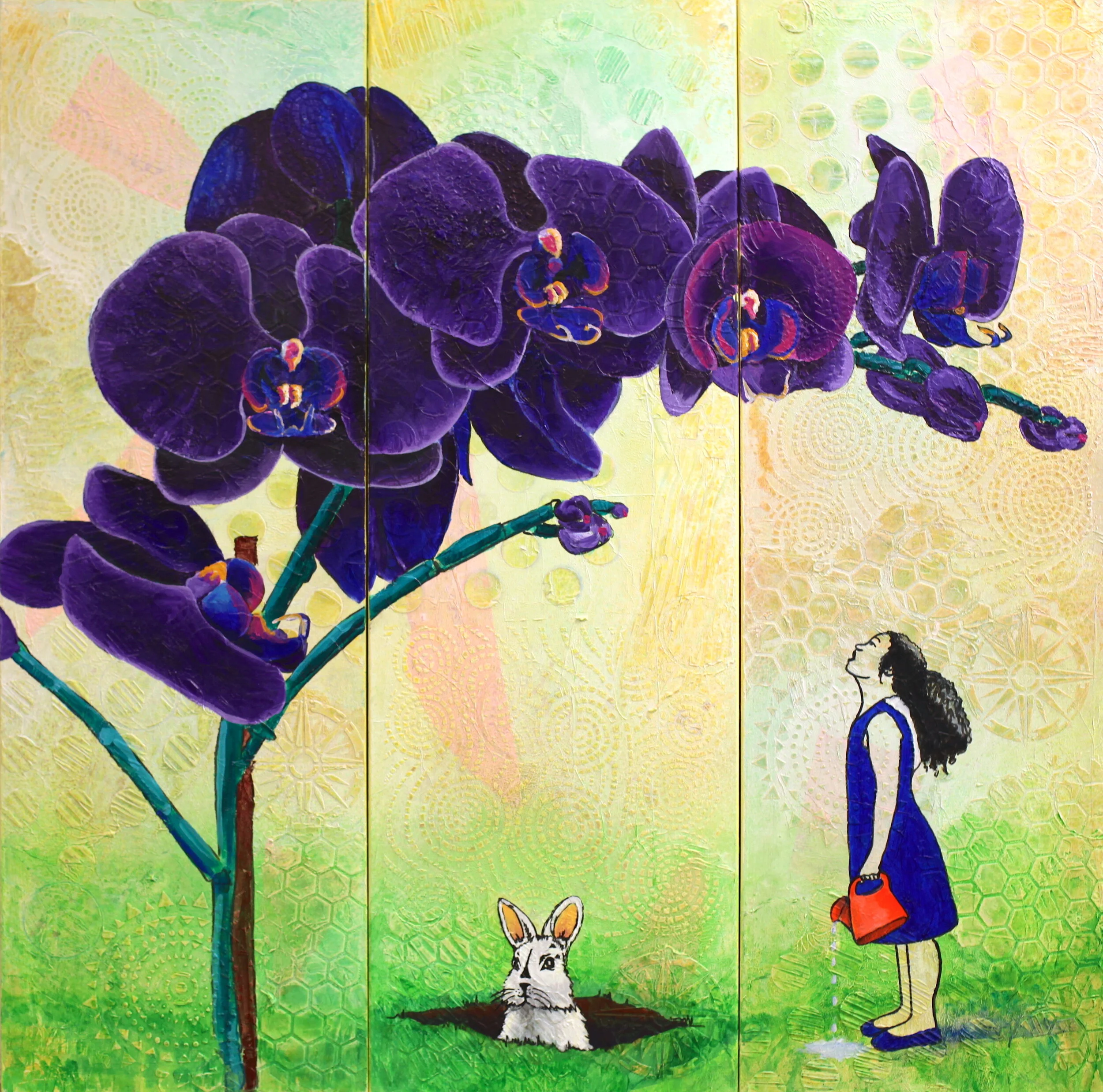 Alice and the orchid.JPG