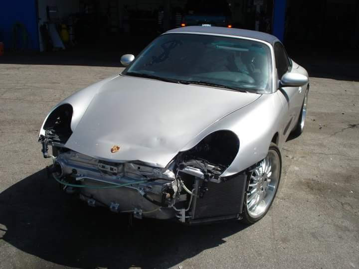 2001 Porsche 911 cab (front end collision)