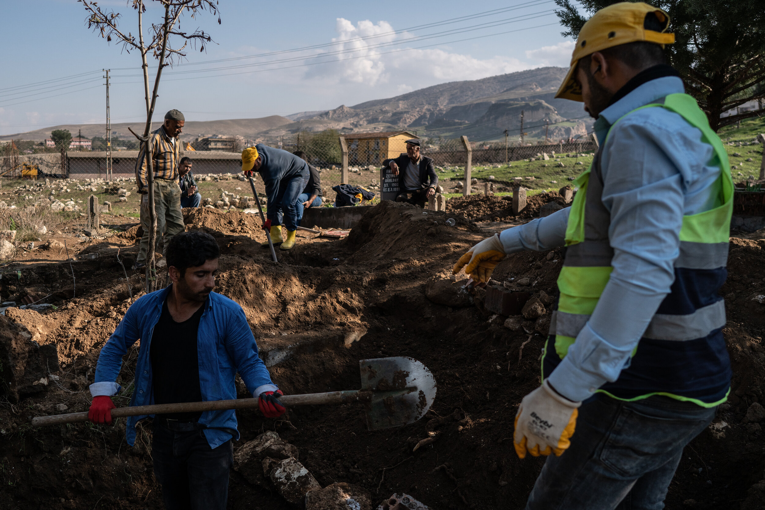  Graves were exhumed from three graveyards. This one, close to the Sâlihiyye Gardens, contained modern and Ottoman-era graves. Another near the town center included distinctive Ayyubid architecture. And one, the most holy, was located in the shadow o