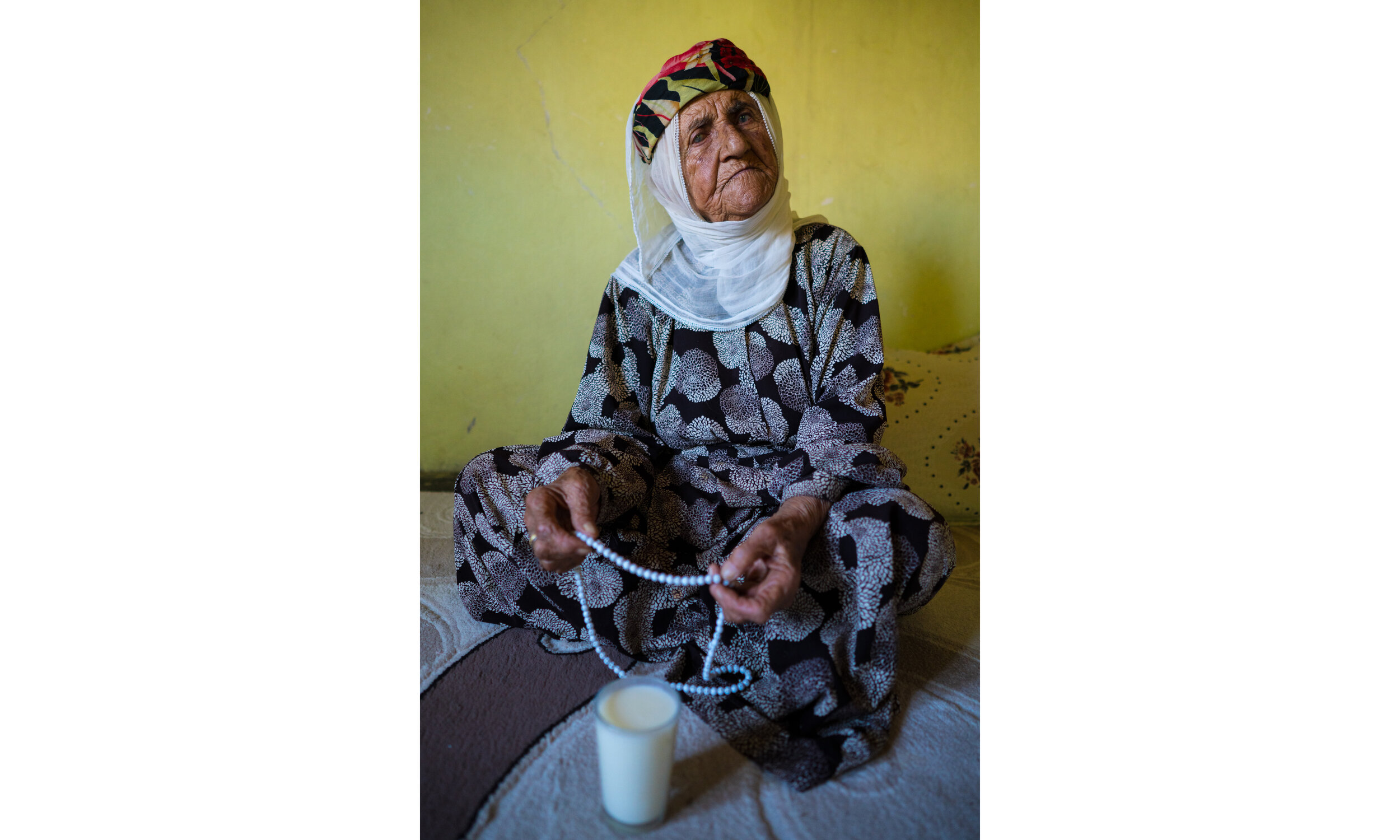 A woman in her home in a village near Hasankeyf.