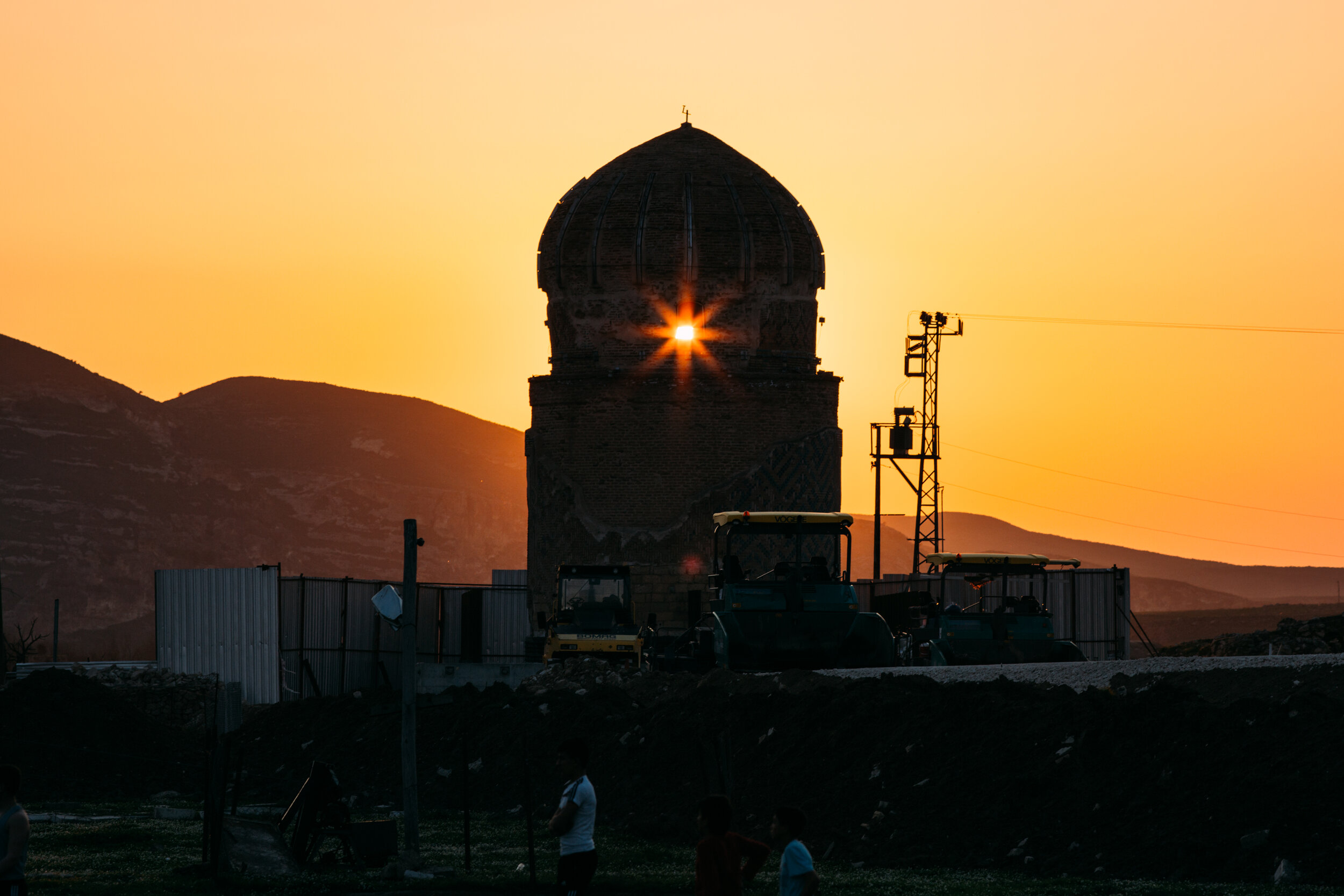 Zeynal Bey Tomb on one of its last evenings in its original location.