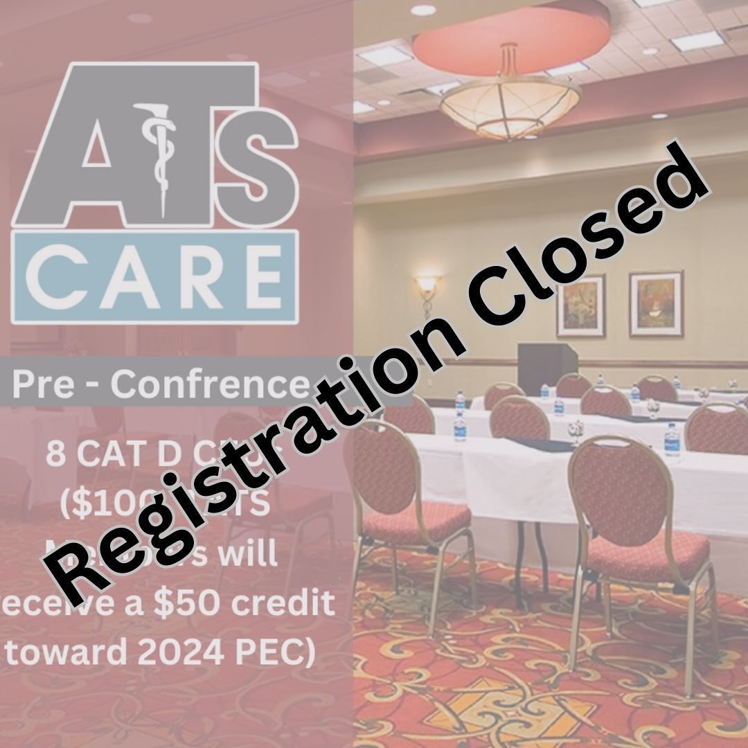 We are grateful for the interest shown in the ATs Care event. While registration is closed, we invite you to register for our annual meeting on May 31st - June 2nd. 

Registration Link in bio