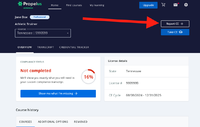 CE Broker Instructions