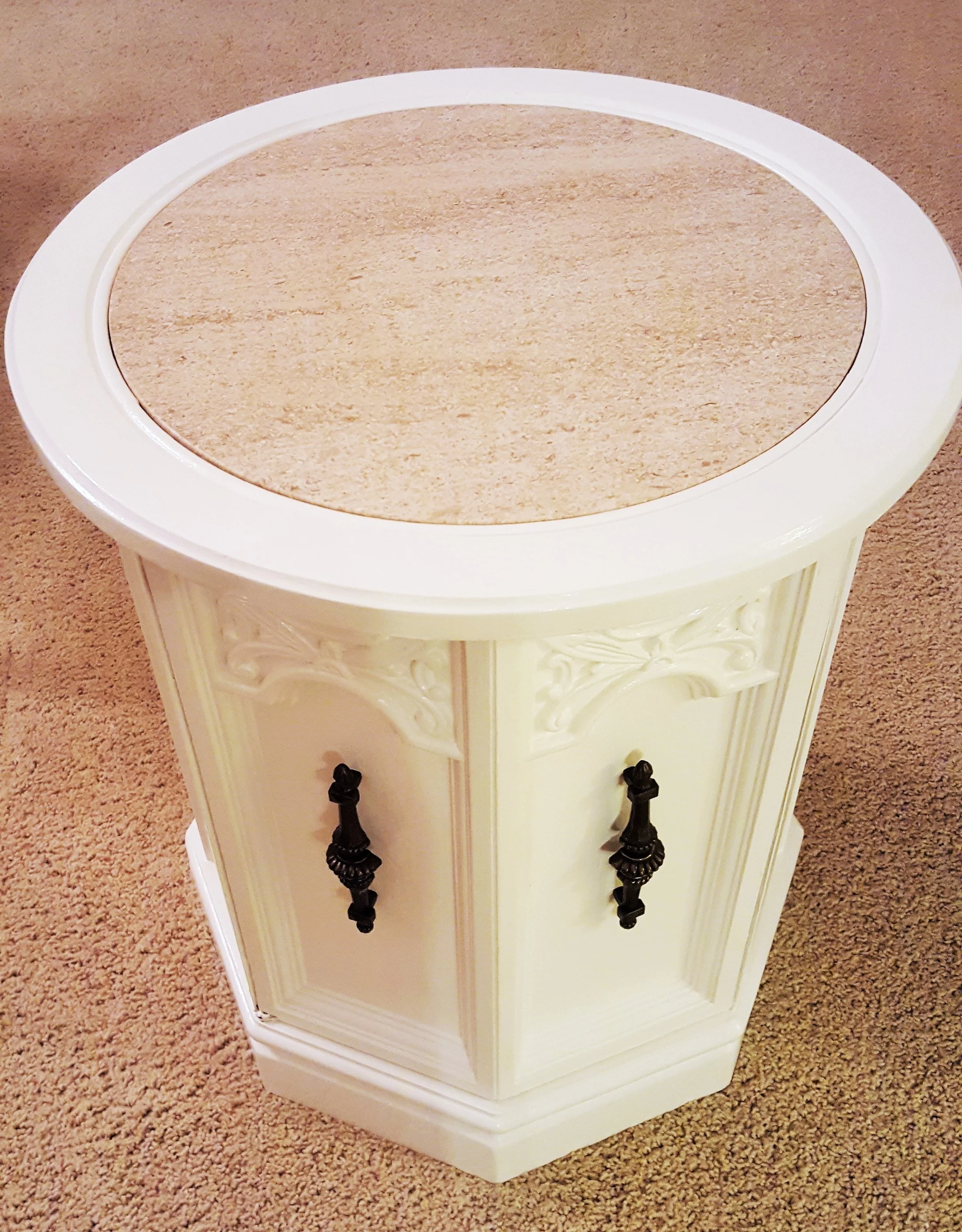 Thrift Shop Find - Major Design Shift How-To - Stone Top Table 