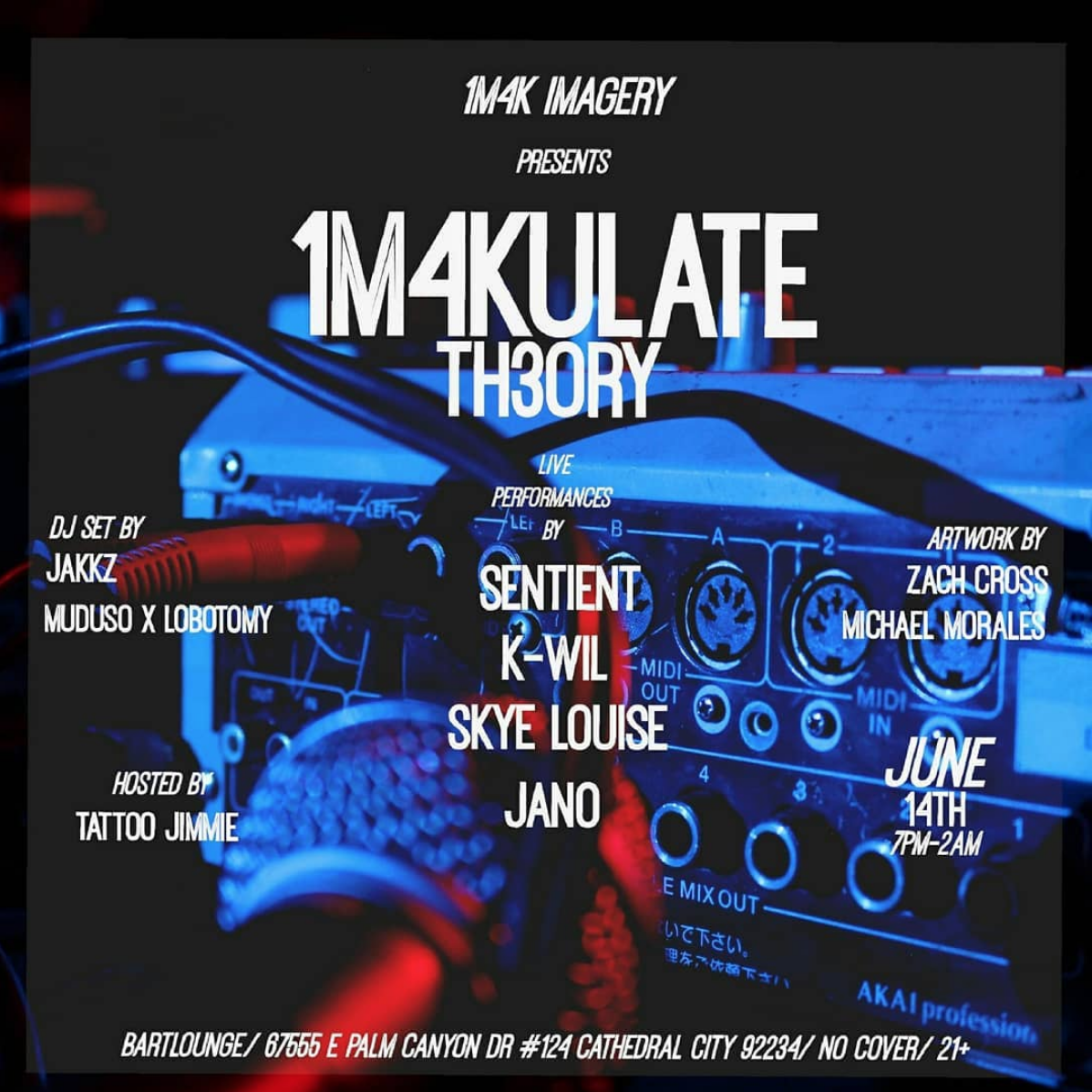 Bartlounge: 1M4KULATE THEORY w/ K-Wil, Skye Louise &amp; more