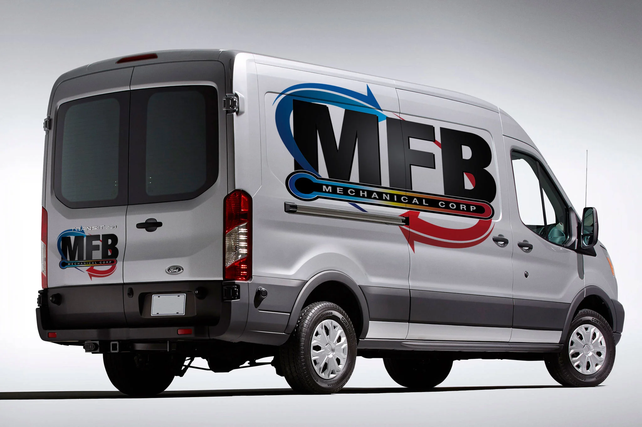 MFB Mechanical Corp Van Mockup. 