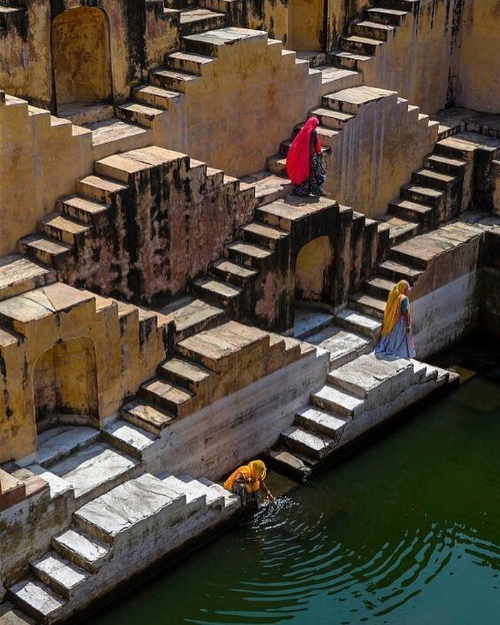 The Chand Baori in Rajasthan. Both a spiritual sanctuary and an engineering masterpiece, legend says that this 9th century structure's 13 levels and 3,500 steps were built by ancient spirits in a single night. It is also featured in one of my favouri