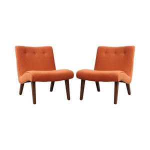 Curved Orange Lounge Chair