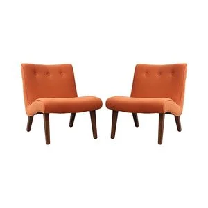 Curved Orange Lounge Chair
