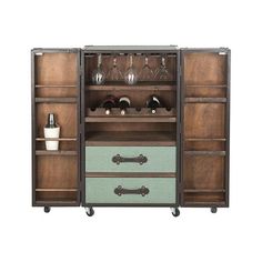 Steamer Trunk Bar Cabinet