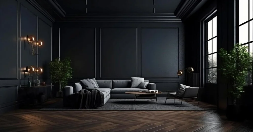 Paint it Black How Dark Living Room Ceilings Designs Can Enhance Your
