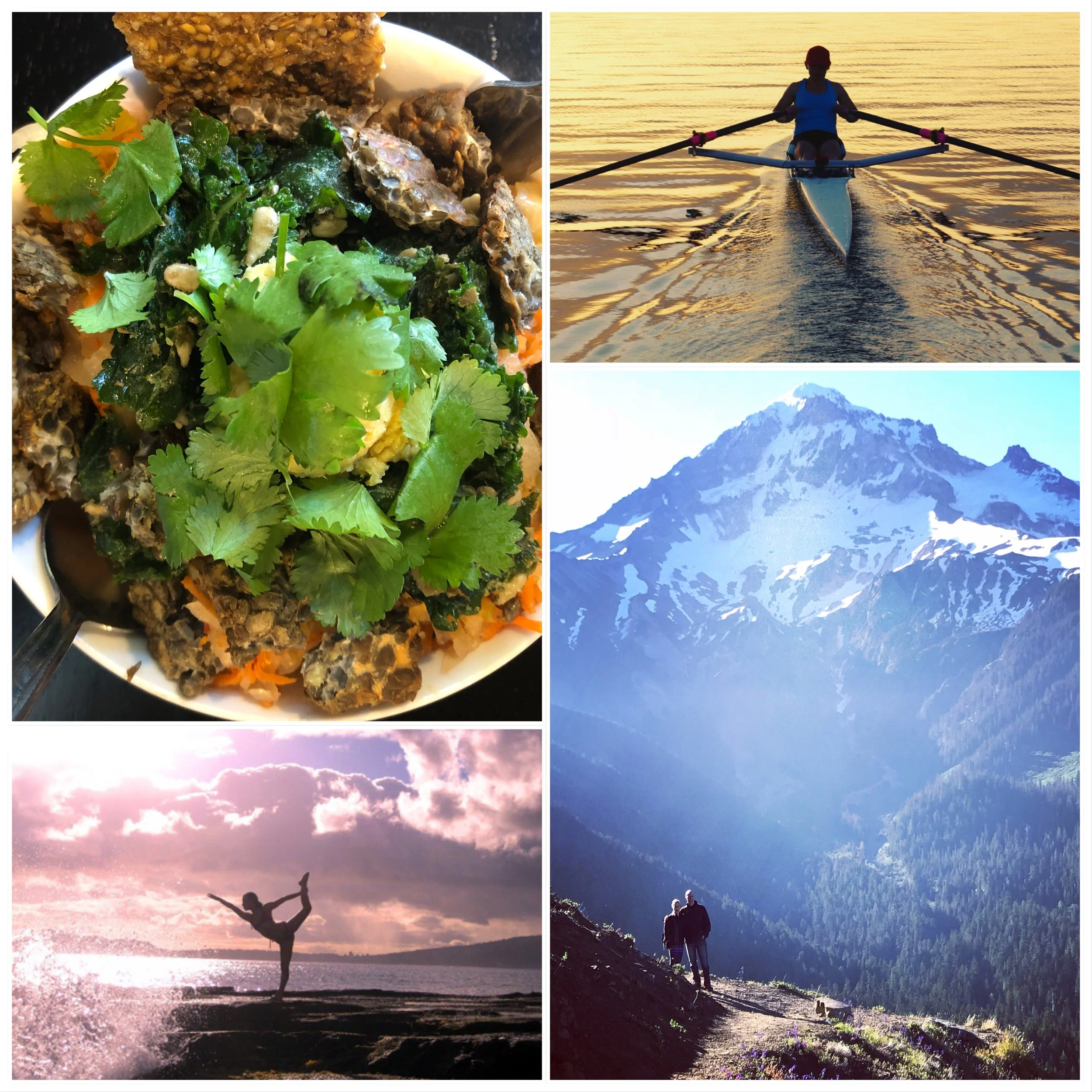 How I maintain a healthy life....cooking, rowing, yoga, hiking and traveling