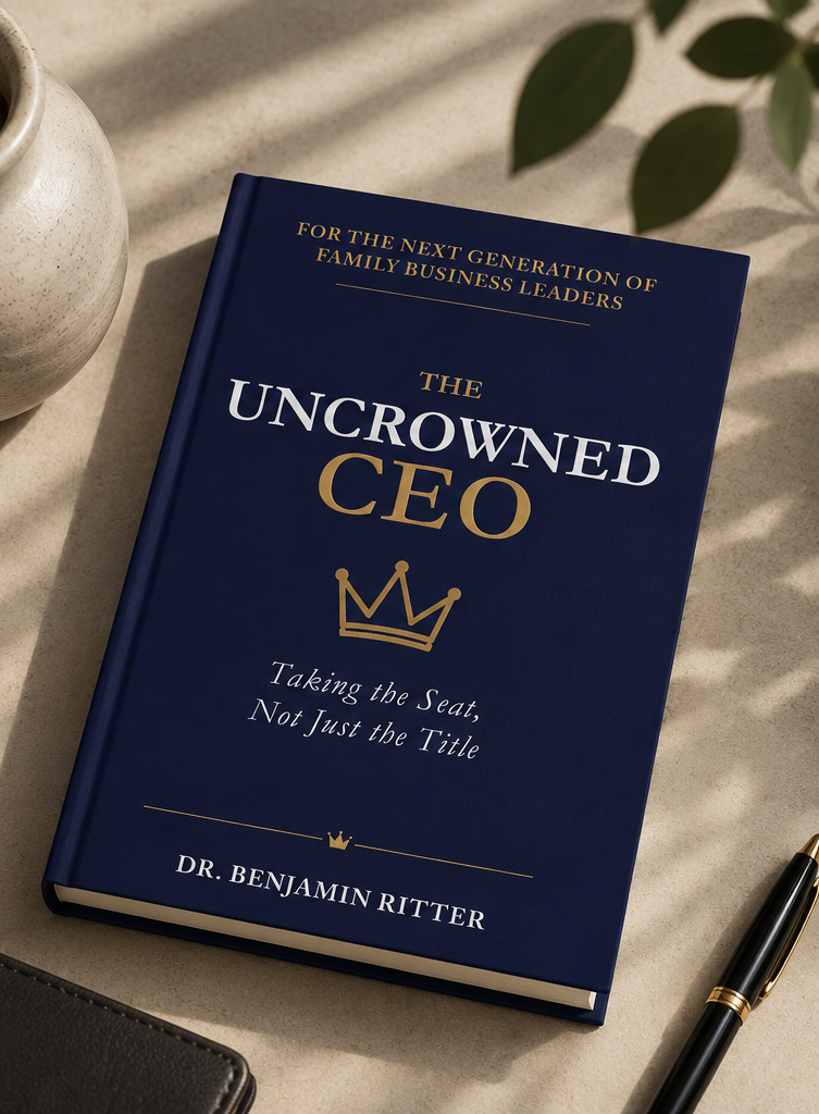 Image of The Uncrowned CEO by Dr. Benjamin Ritter on a desk