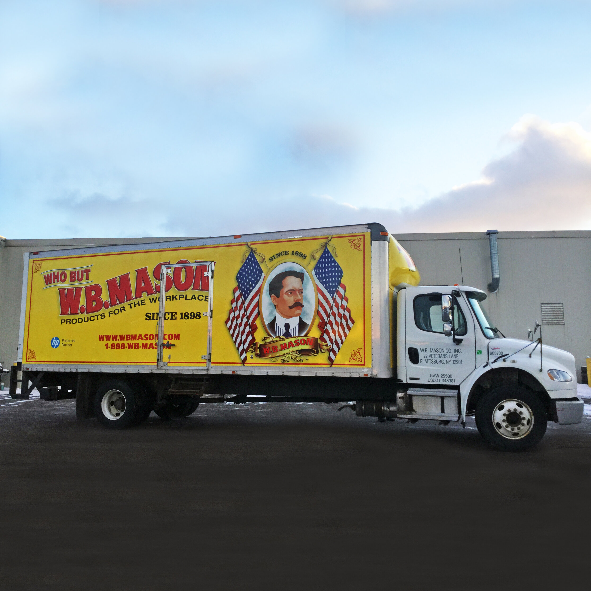 wb mason truck fully wrapped