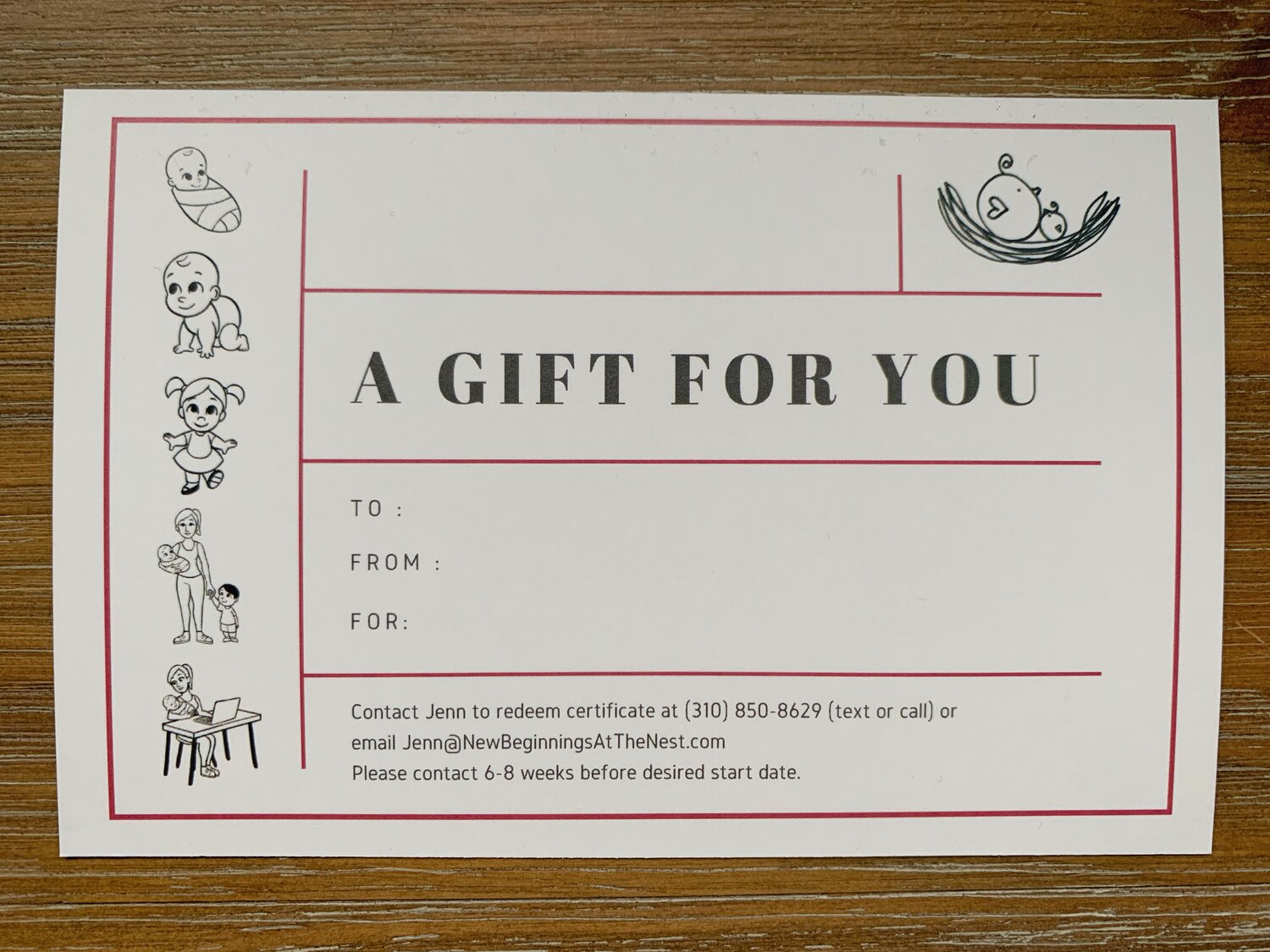 A Gift For You! Certificate