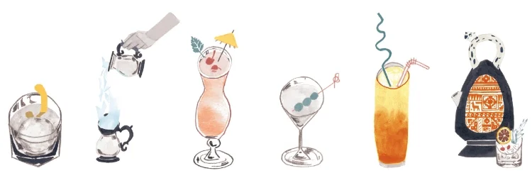 Illustrations by Padhraic Mulholland for issue 31 of Oh Comely . The 'Zombie' is third from the left